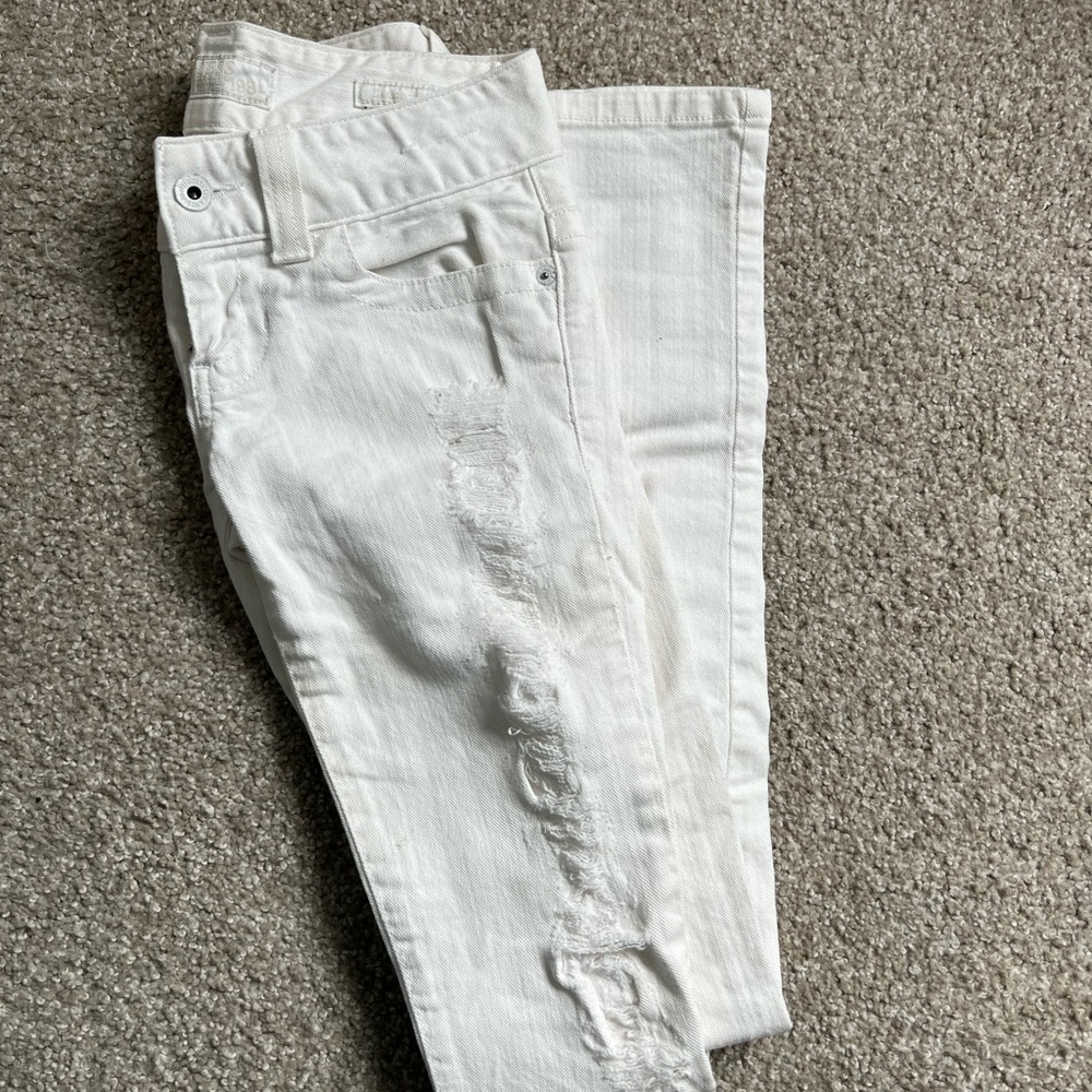 Guess White daredevil skinny jeans 23